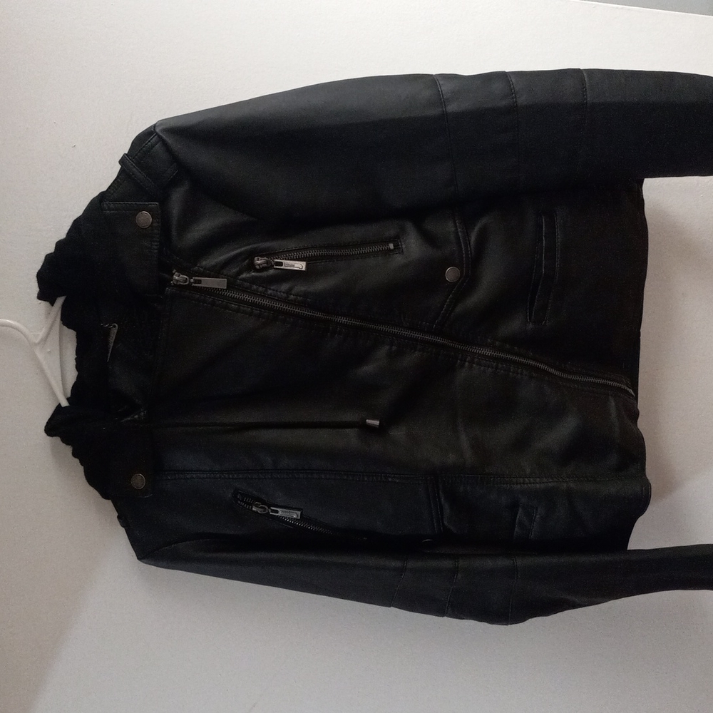 womens faux leather jacket